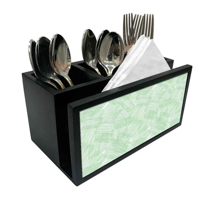 Cutlery Tissue Holder Napkin Stand -  Green Shade Nutcase