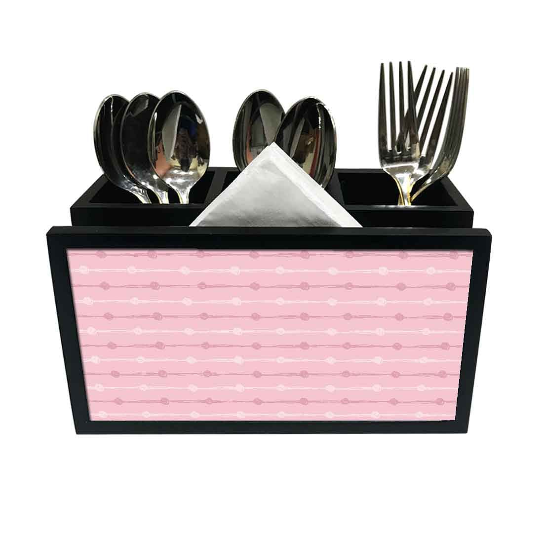 Cutlery Tissue Holder Napkin Stand -  Dots Line Nutcase