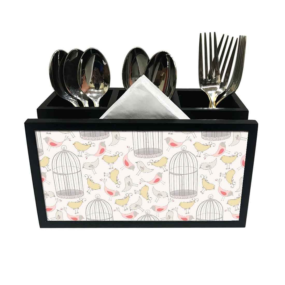 Cutlery Tissue Holder Napkin Stand -  Bird Cage Nutcase