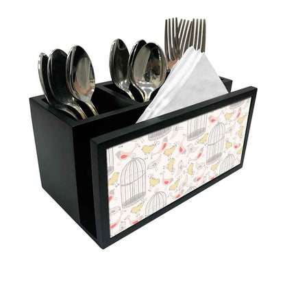 Cutlery Tissue Holder Napkin Stand -  Bird Cage Nutcase