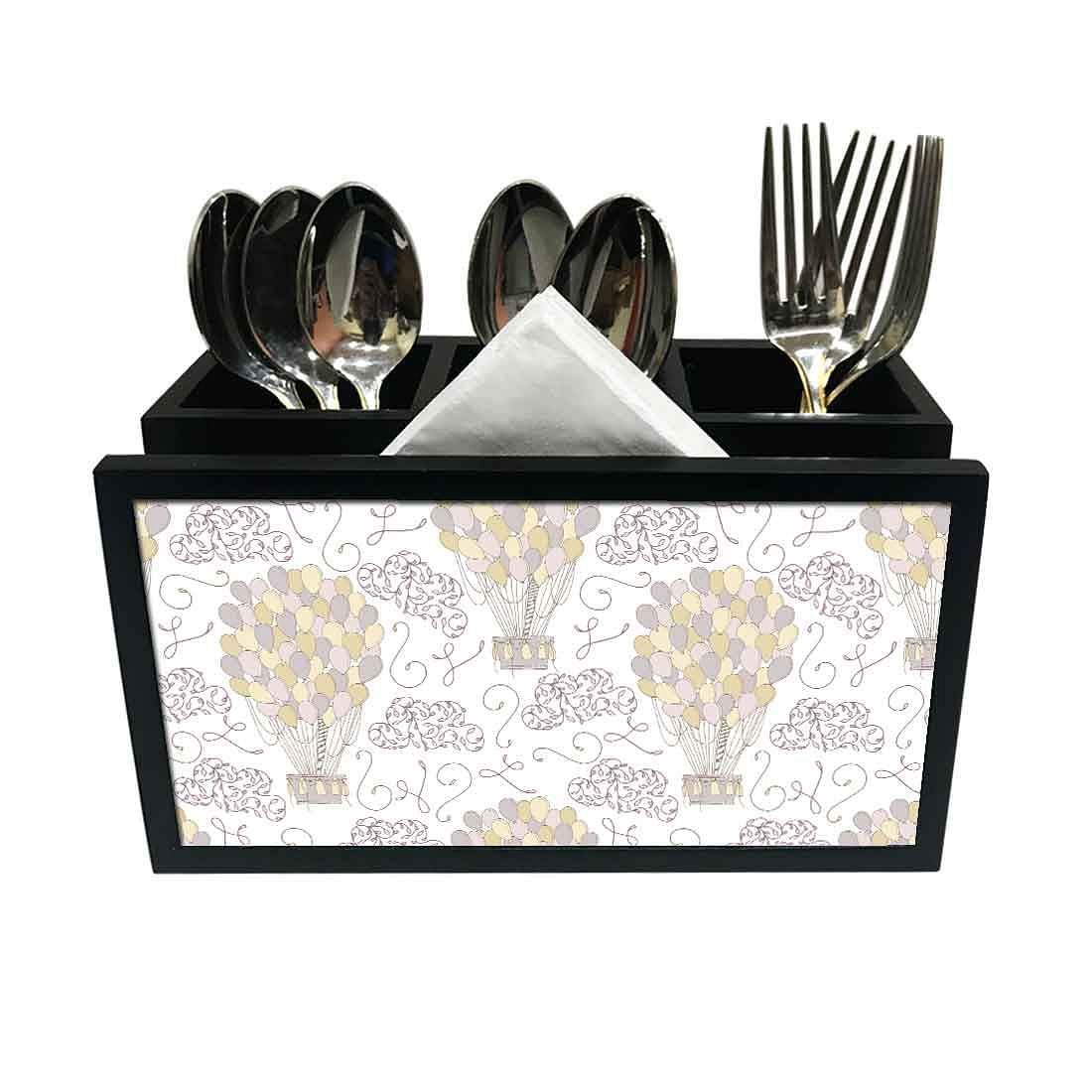 Cutlery Tissue Holder Napkin Stand -  Air Balloon Nutcase