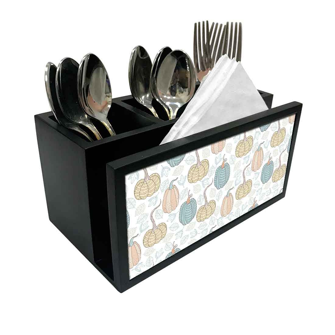 Cutlery Tissue Holder Napkin Stand -  Pumpkin Nutcase