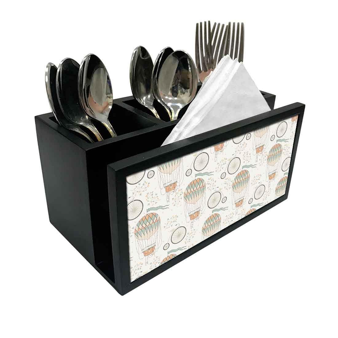 Cutlery Tissue Holder Napkin Stand -  Air Balloon and Cycles Nutcase