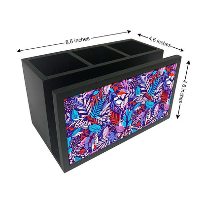 Cutlery Tissue Holder Napkin Stand -  Jungle Purple Multicolor Florals Nutcase