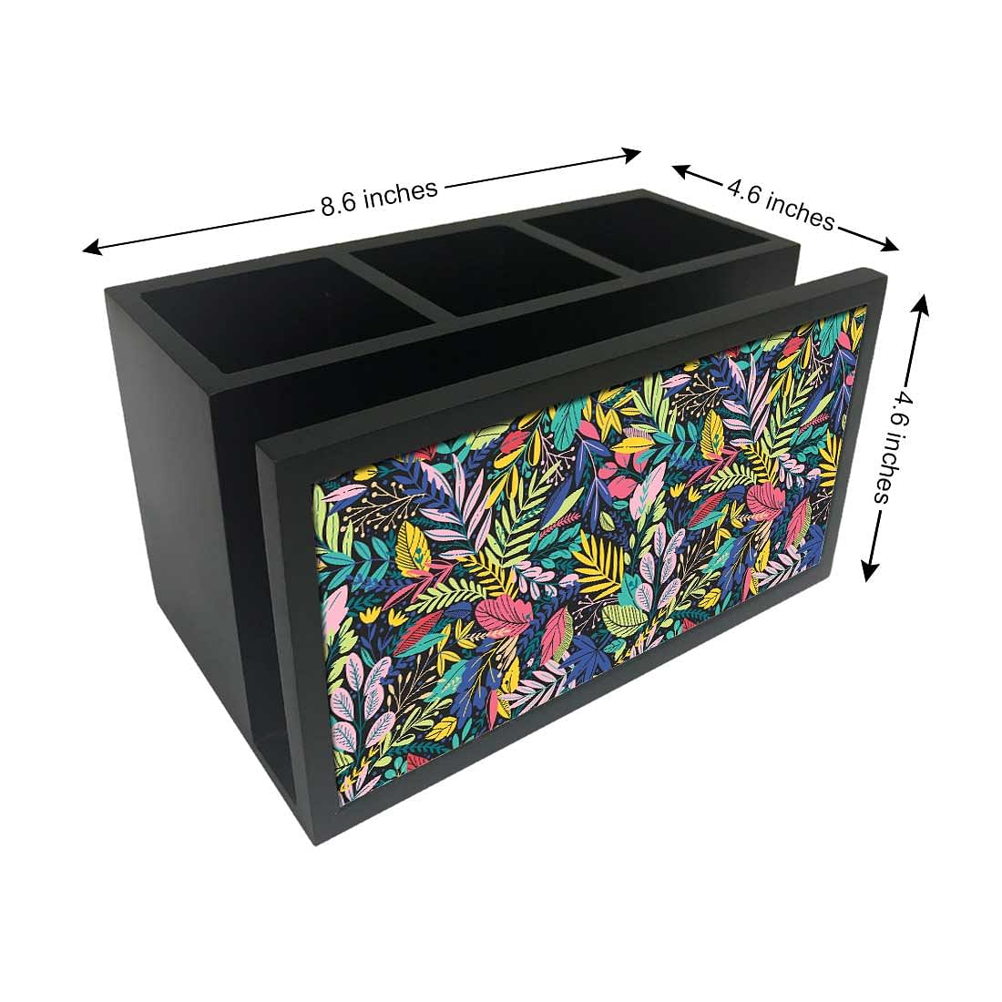 Cutlery Tissue Holder Napkin Stand -  Colorful Jungle Green Florals Nutcase