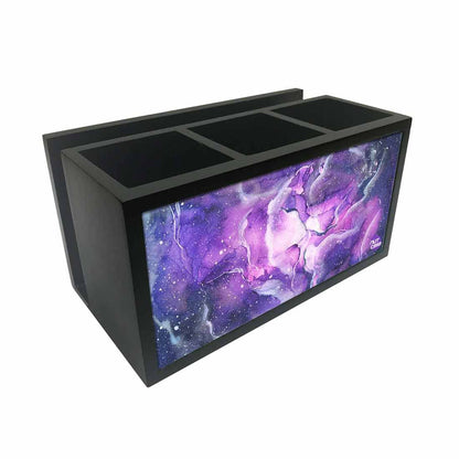 Cutlery Tissue Holder Napkin Stand -  Space Dark Purple Watercolor Nutcase