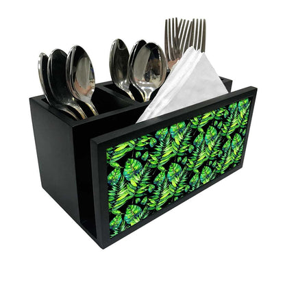 Cutlery Tissue Holder Napkin Stand -  Multi Color Leaf Nutcase