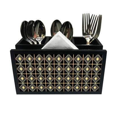 Cutlery Tissue Holder Napkin Stand -  Diamond Pattern Nutcase