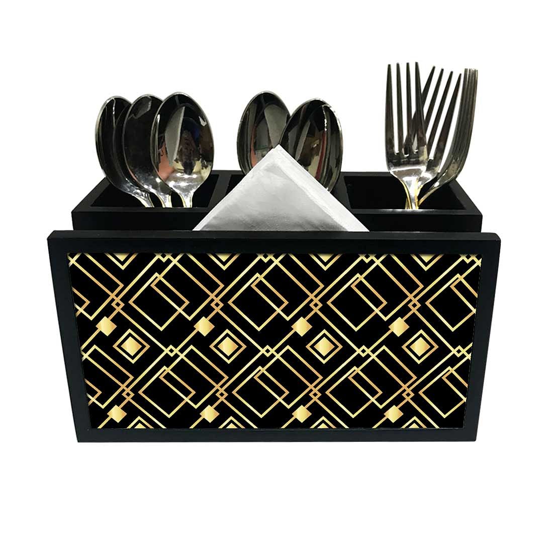 Cutlery Tissue Holder Napkin Stand -  Geometric Nutcase