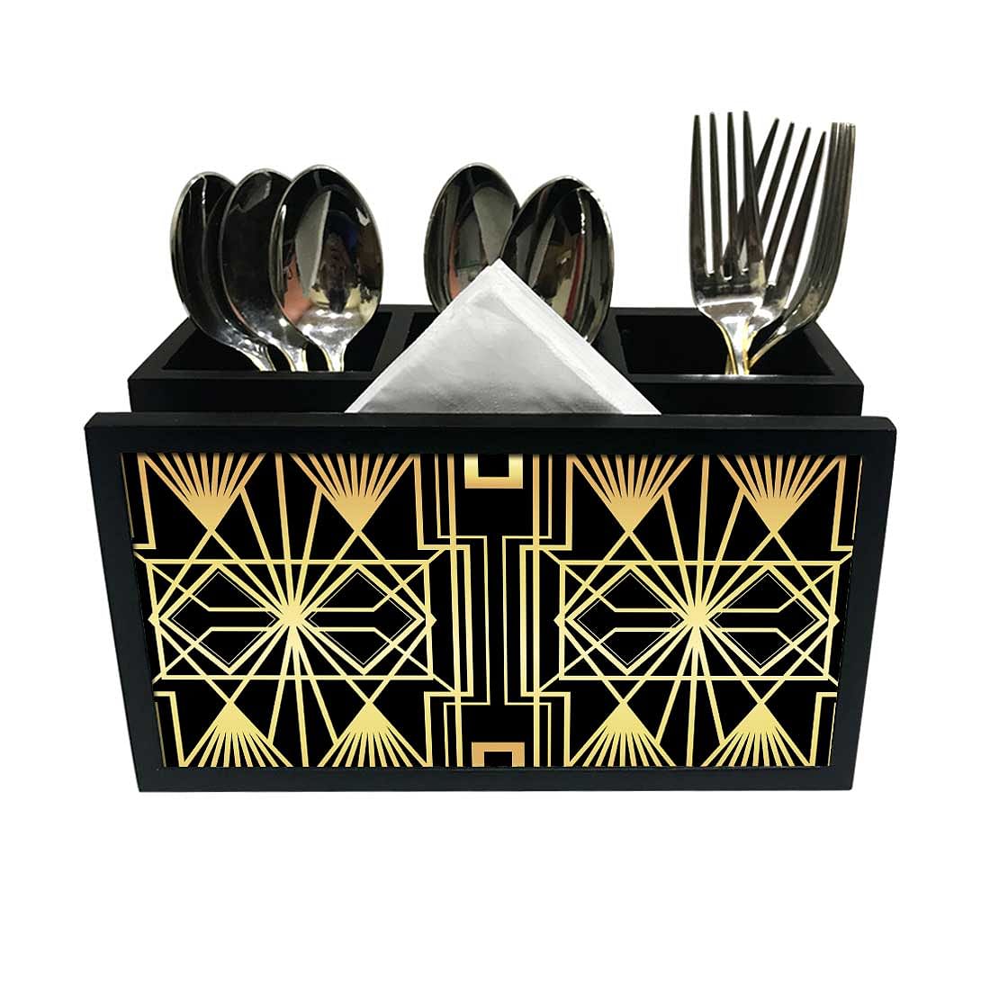 Cutlery Tissue Holder Napkin Stand -  Retro Nutcase