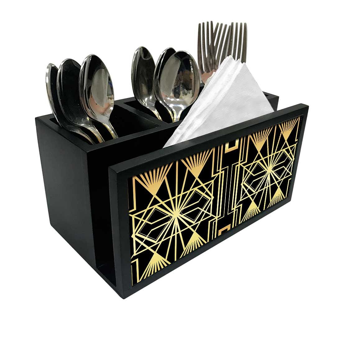 Cutlery Tissue Holder Napkin Stand -  Retro Nutcase