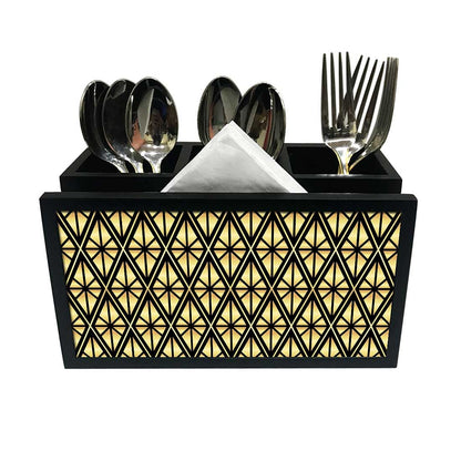 Cutlery Tissue Holder Napkin Stand -  Geometric Diamond Nutcase