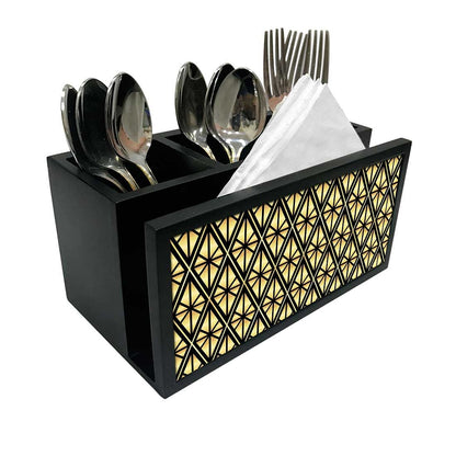 Cutlery Tissue Holder Napkin Stand -  Geometric Diamond Nutcase