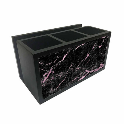 Cutlery Tissue Holder Napkin Stand -  Black and Pink Marble Nutcase