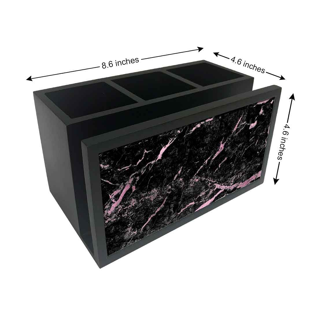 Cutlery Tissue Holder Napkin Stand -  Black and Pink Marble Nutcase