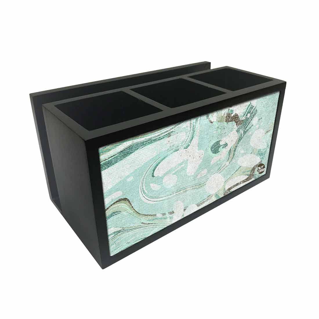 Cutlery Tissue Holder Napkin Stand -  Green Marble Nutcase