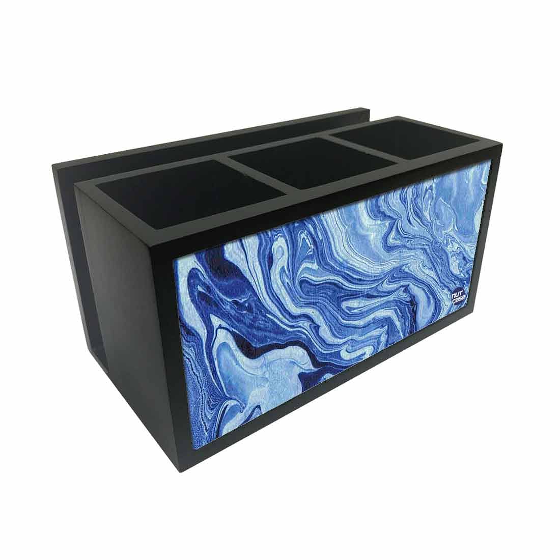 Cutlery Tissue Holder Napkin Stand -  Blue Marble Nutcase