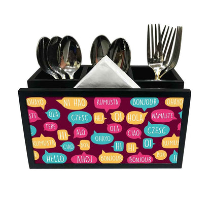 Cutlery Tissue Holder Napkin Stand -  Dialogue Box Nutcase