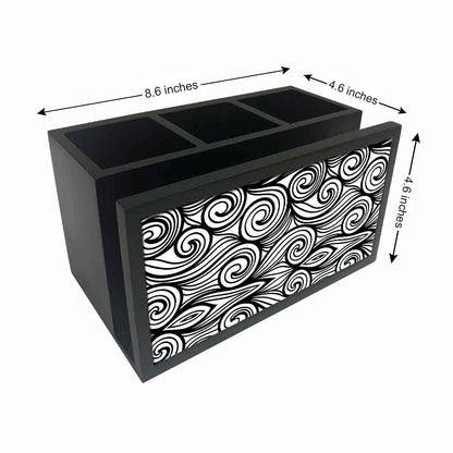 Cutlery Tissue Holder Napkin Stand -  Black and White Pattern Nutcase