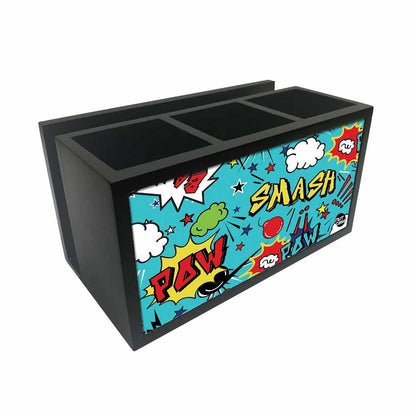 Cutlery Tissue Holder Napkin Stand -  Comic Pop Art Nutcase