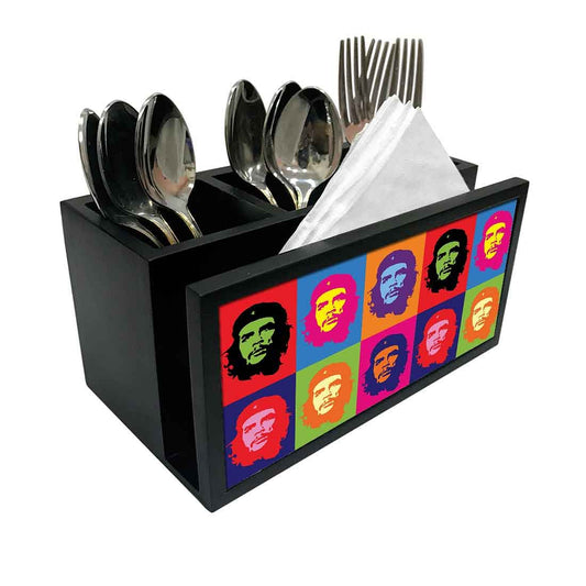 Cutlery Tissue Holder Napkin Stand -  Pop Art Icon Nutcase