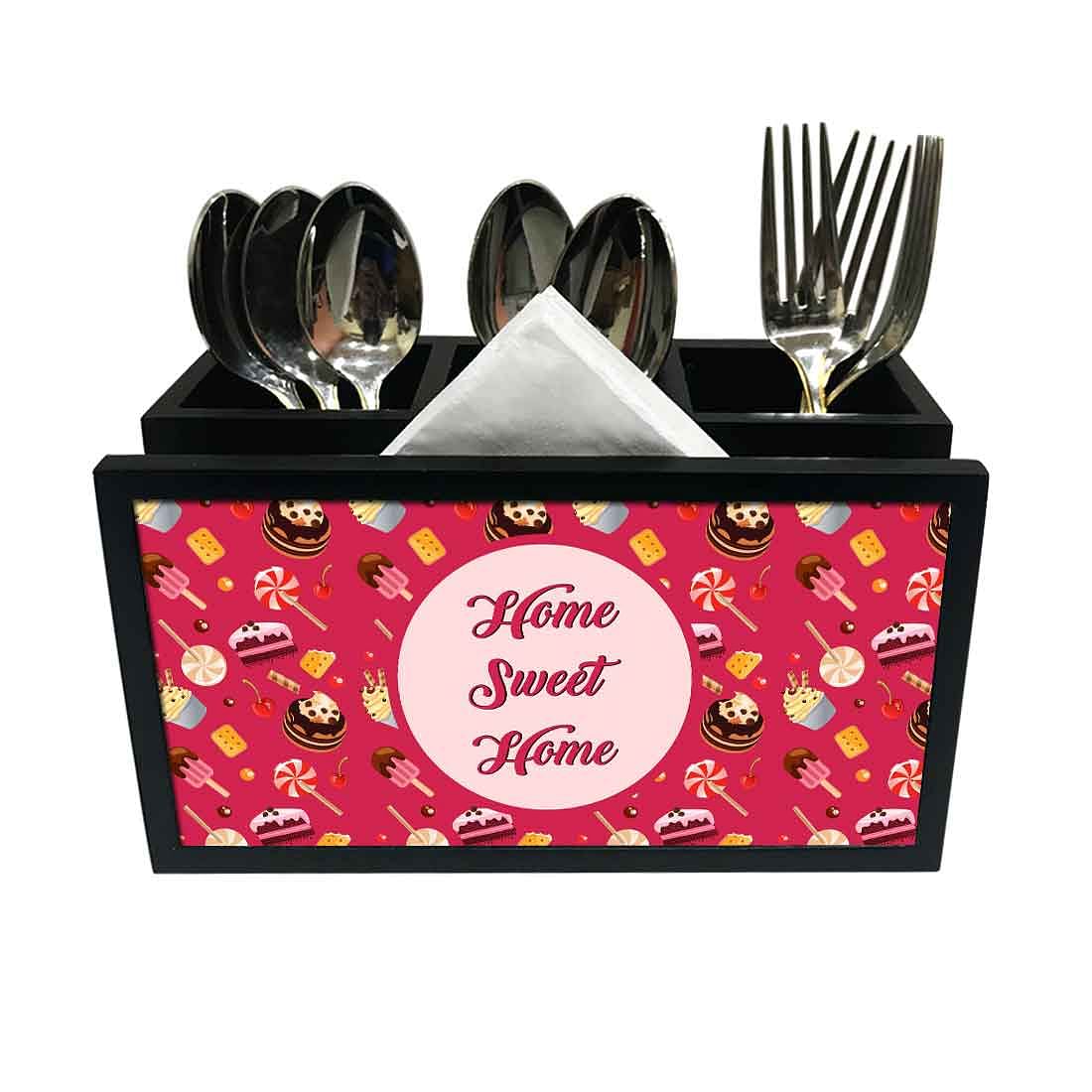 Cutlery Tissue Holder Napkin Stand -  Chocolate Candy Nutcase