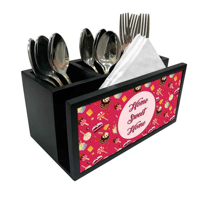 Cutlery Tissue Holder Napkin Stand -  Chocolate Candy Nutcase