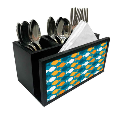 Cutlery Tissue Holder Napkin Stand -  Colorful Fish Nutcase