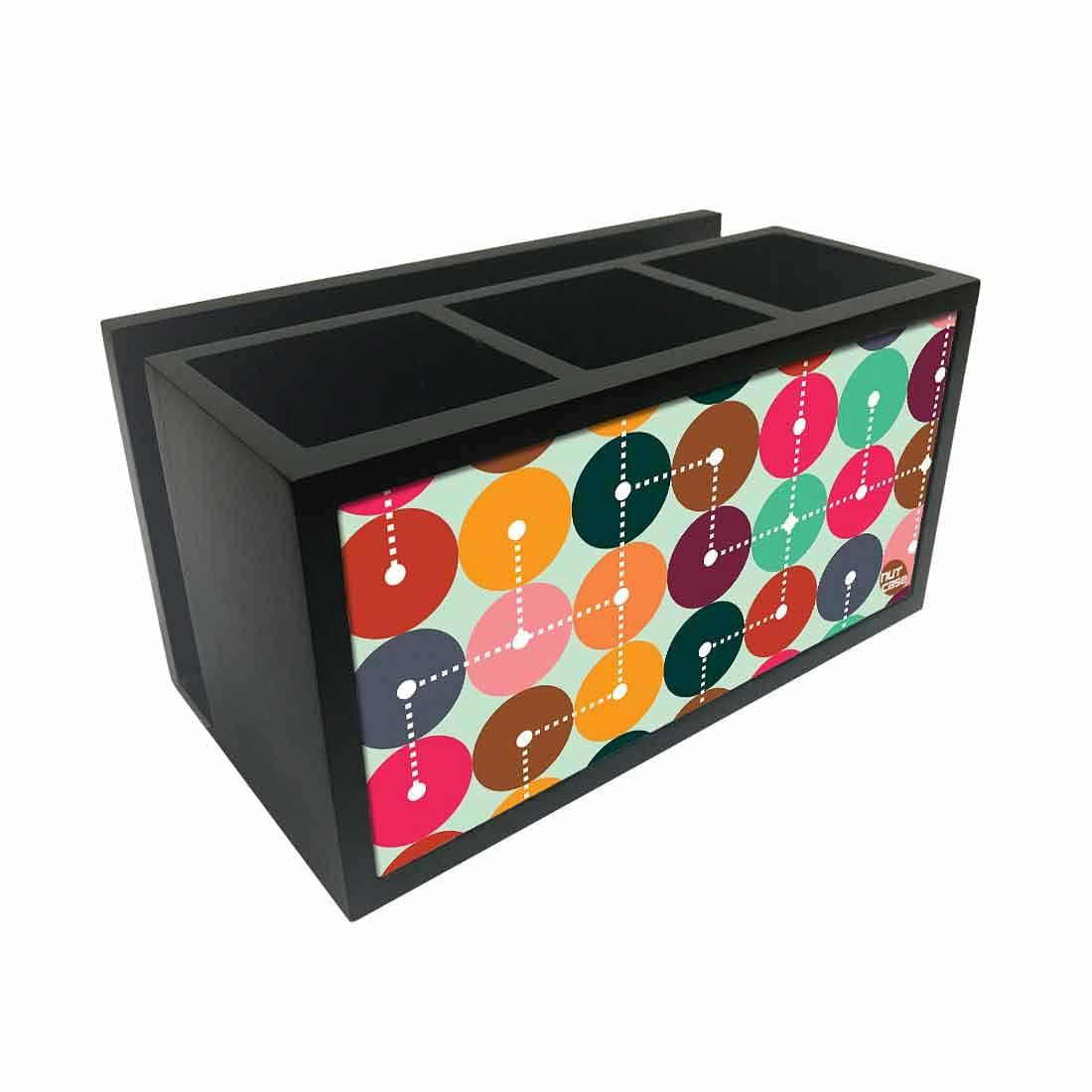 Cutlery Tissue Holder Napkin Stand -  Circle Code Pattern Nutcase