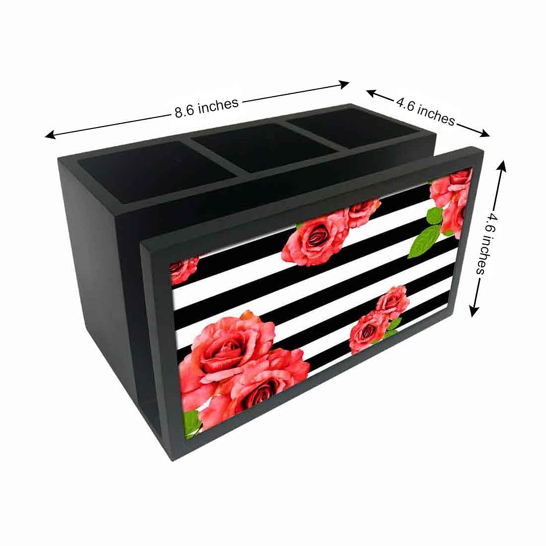 Cutlery Tissue Holder Napkin Stand -  Red Roses Nutcase