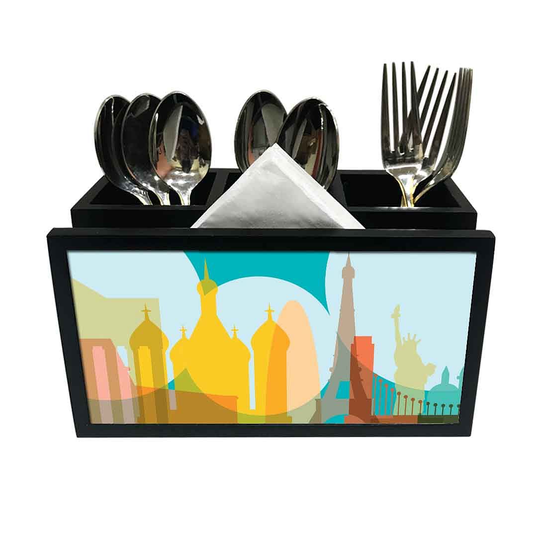 Cutlery Tissue Holder Napkin Stand -  Eight Wonders Nutcase