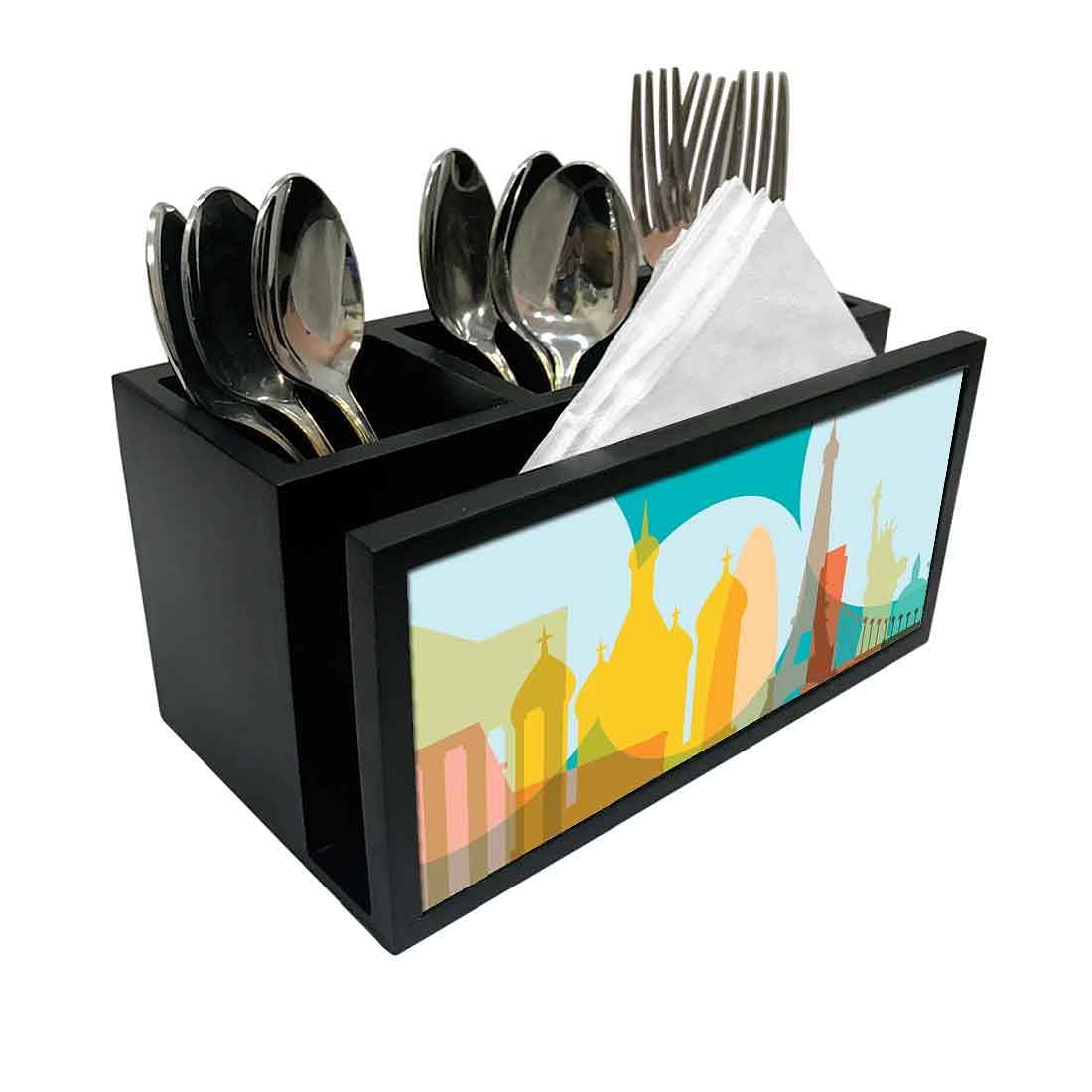 Cutlery Tissue Holder Napkin Stand -  Eight Wonders Nutcase