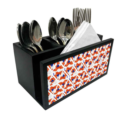 Cutlery Tissue Holder Napkin Stand -  Pattern Shade Nutcase