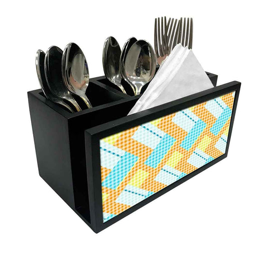 Cutlery Tissue Holder Napkin Stand -  Mix and Match Pattern Nutcase