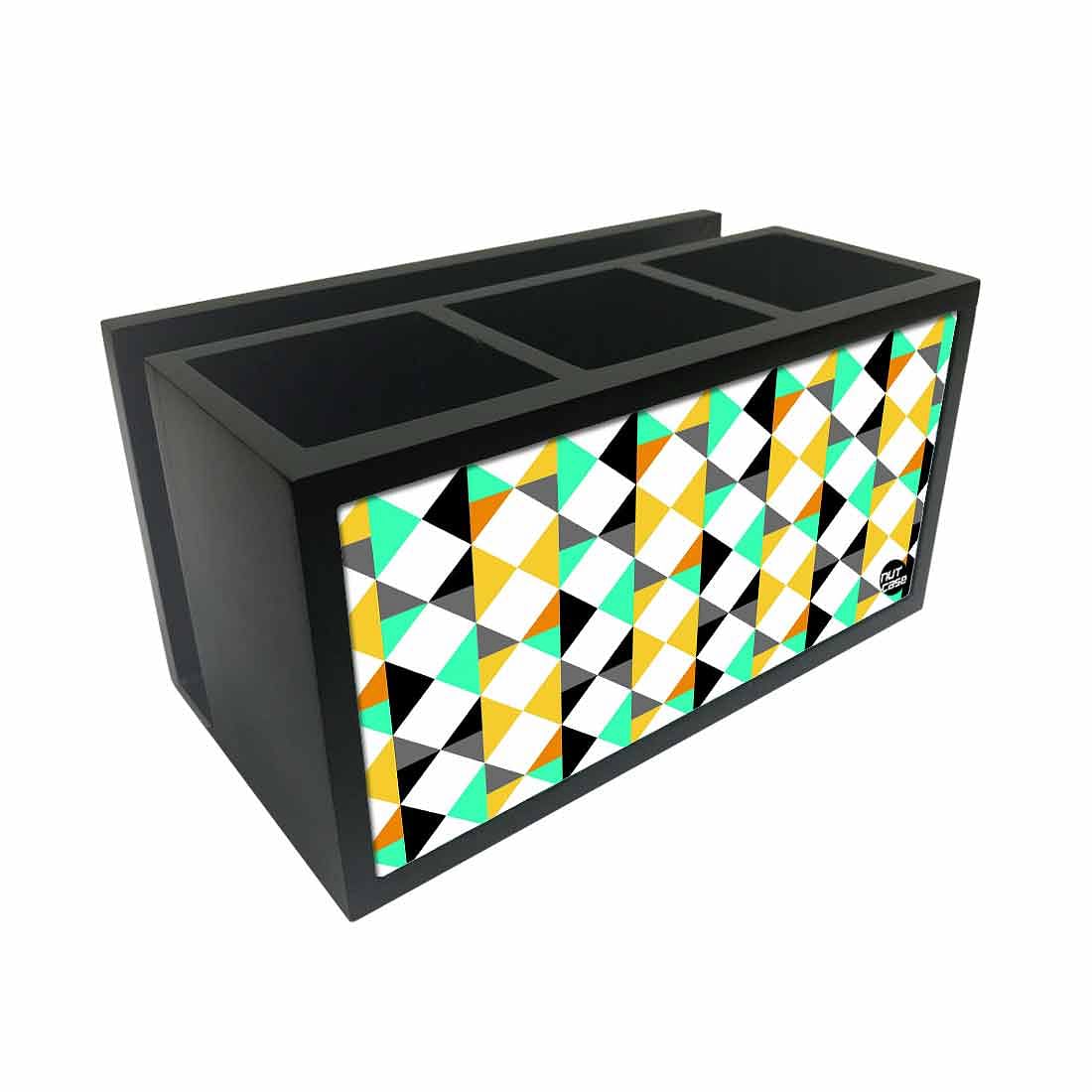 Cutlery Tissue Holder Napkin Stand -  Colorful Diamonds Pattern Nutcase