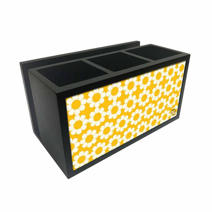 Cutlery Tissue Holder Napkin Stand -  Yellow Flower Nutcase