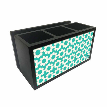 Cutlery Tissue Holder Napkin Stand -  Green Flower Nutcase