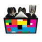 Cutlery Tissue Holder Napkin Stand -  Blocks of Color Nutcase