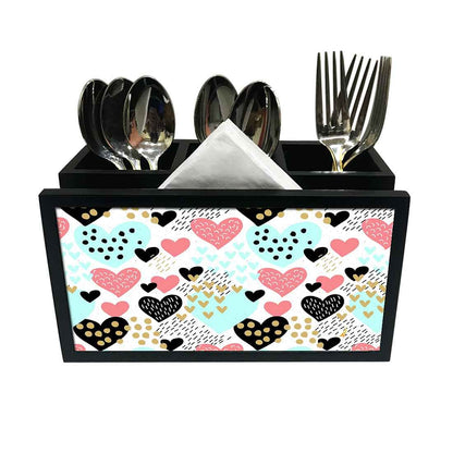 Cutlery Tissue Holder Napkin Stand -  Heart Nutcase