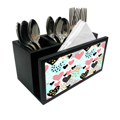 Cutlery Tissue Holder Napkin Stand -  Heart Nutcase