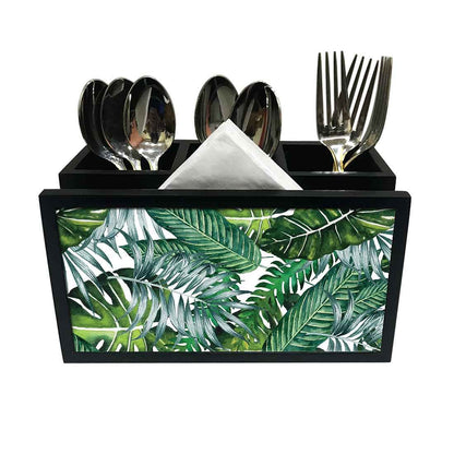 Cutlery Tissue Holder Napkin Stand -  Monstera Leaf Nutcase