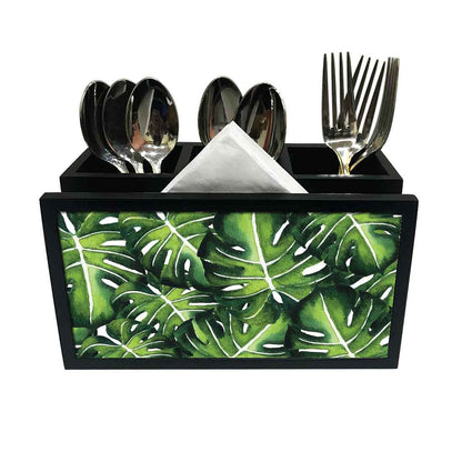 Cutlery Tissue Holder Napkin Stand -  Monstera Plants Nutcase