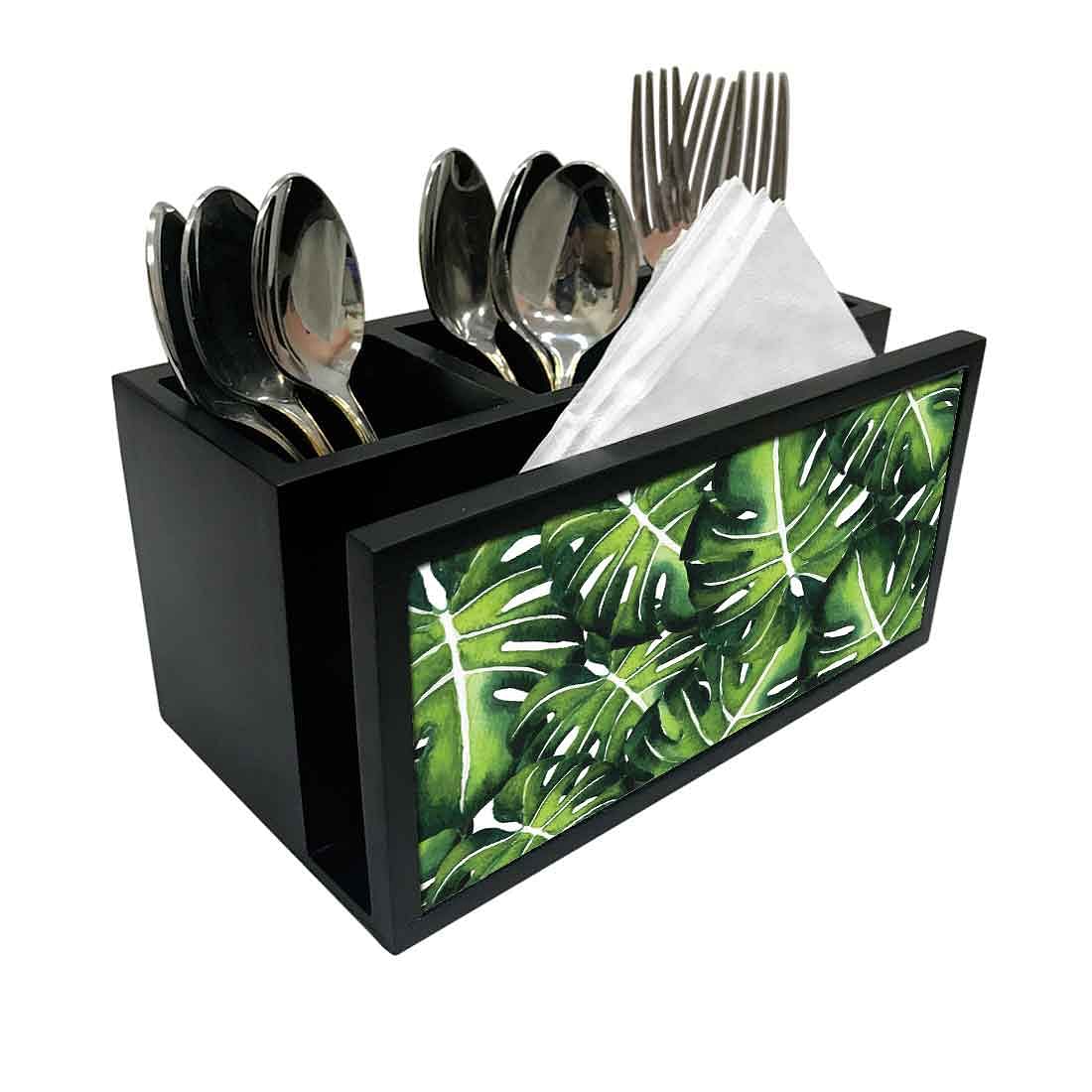 Cutlery Tissue Holder Napkin Stand -  Monstera Plants Nutcase