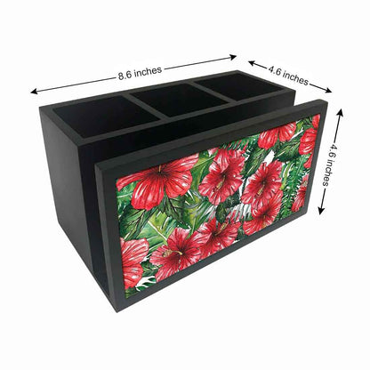 Cutlery Tissue Holder Napkin Stand -  Red Hibiscus Nutcase