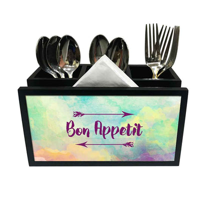 Cutlery Tissue Holder Napkin Stand -  Multi Watercolor Nutcase