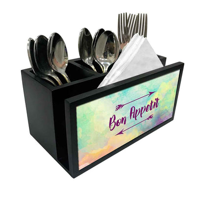 Cutlery Tissue Holder Napkin Stand -  Multi Watercolor Nutcase