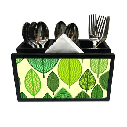 Cutlery Tissue Holder Napkin Stand -  Leaves Everywhere Nutcase