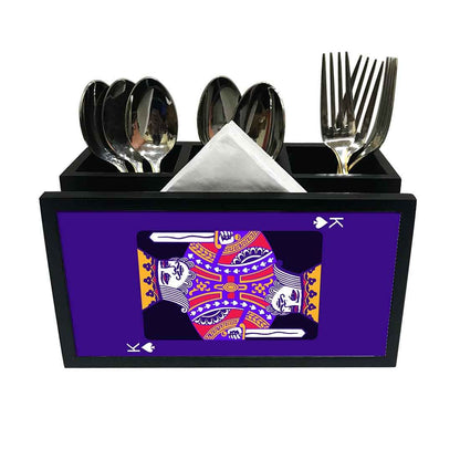 Cutlery Tissue Holder Napkin Stand -  King (Purple) Nutcase