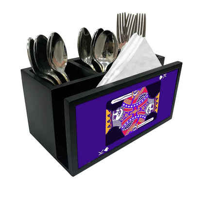 Cutlery Tissue Holder Napkin Stand -  King (Purple) Nutcase