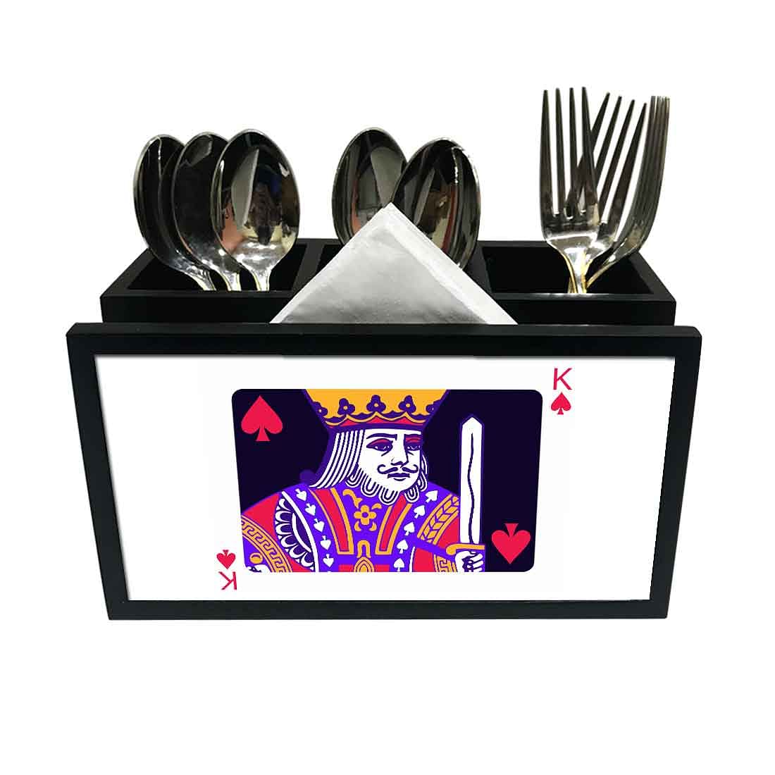 Cutlery Tissue Holder Napkin Stand -  King Color Cards Nutcase